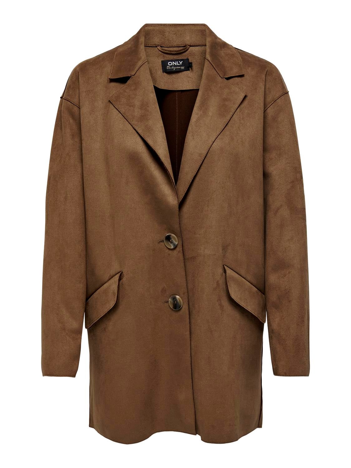 Suede on sale coat long