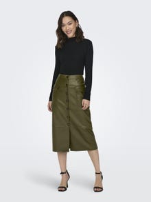 ONLY Midi skirt with buttons -Dark Olive - 15293028