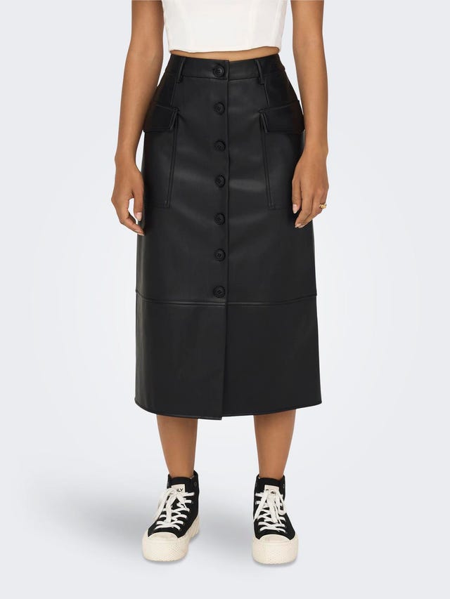 ONLY Midi skirt with buttons - 15293028