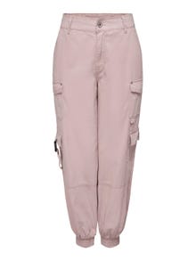 ONLY Loose Fit Mid waist Elasticated hems Trousers -Adobe Rose - 15293051