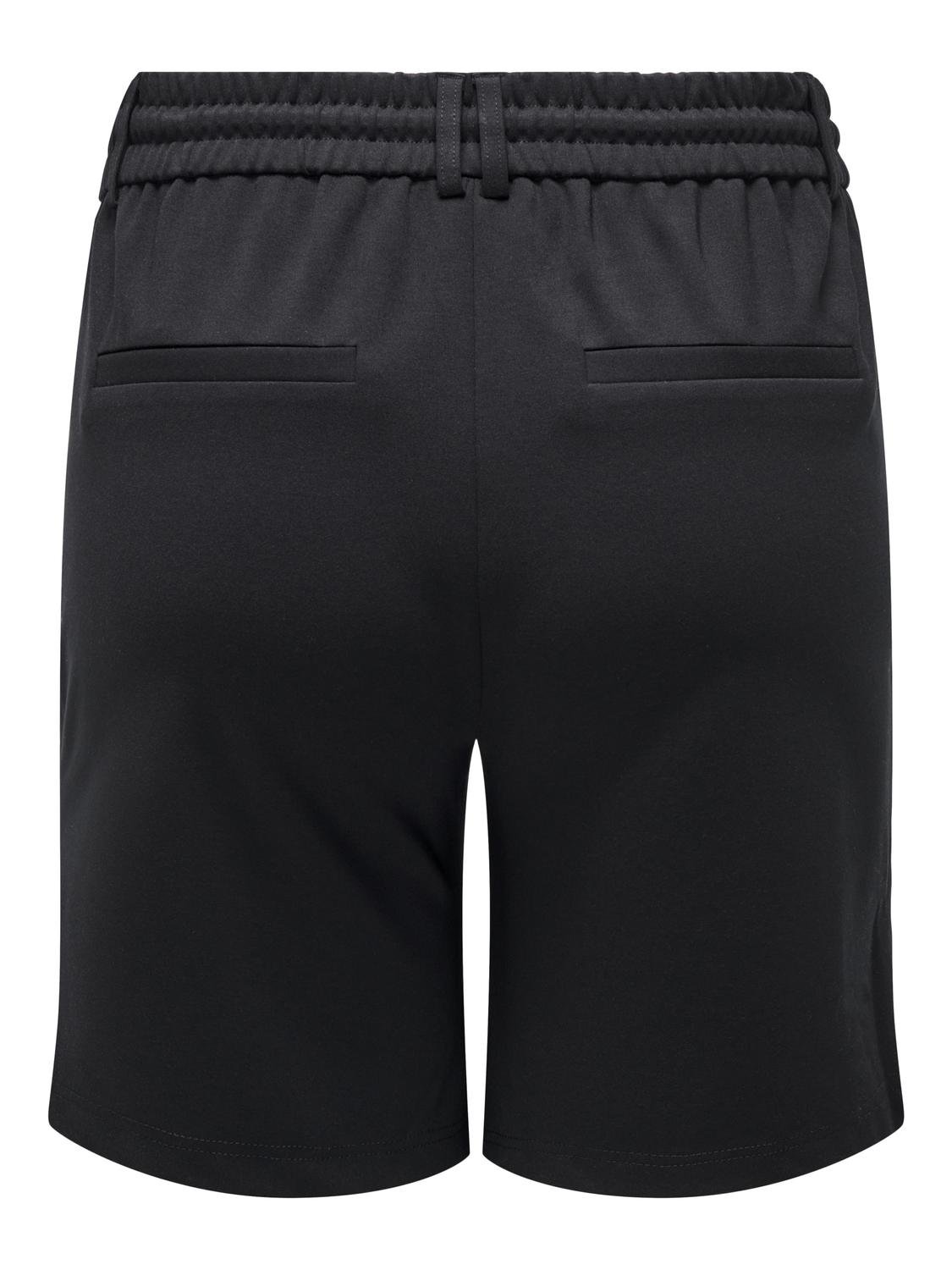 ONLY Curvy lange shorts med bindebånd -Black - 15293187