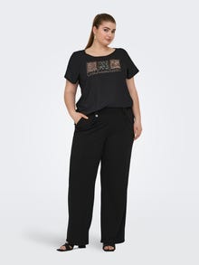 ONLY Pantalones Corte regular Curve -Black - 15293196