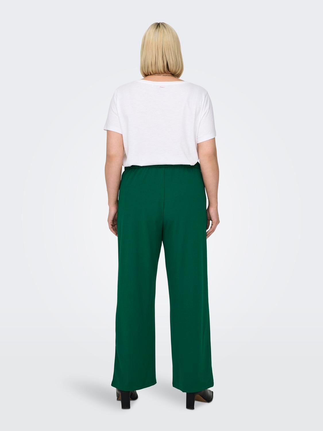 ONLY Curvy pull-up pants -Aventurine - 15293196