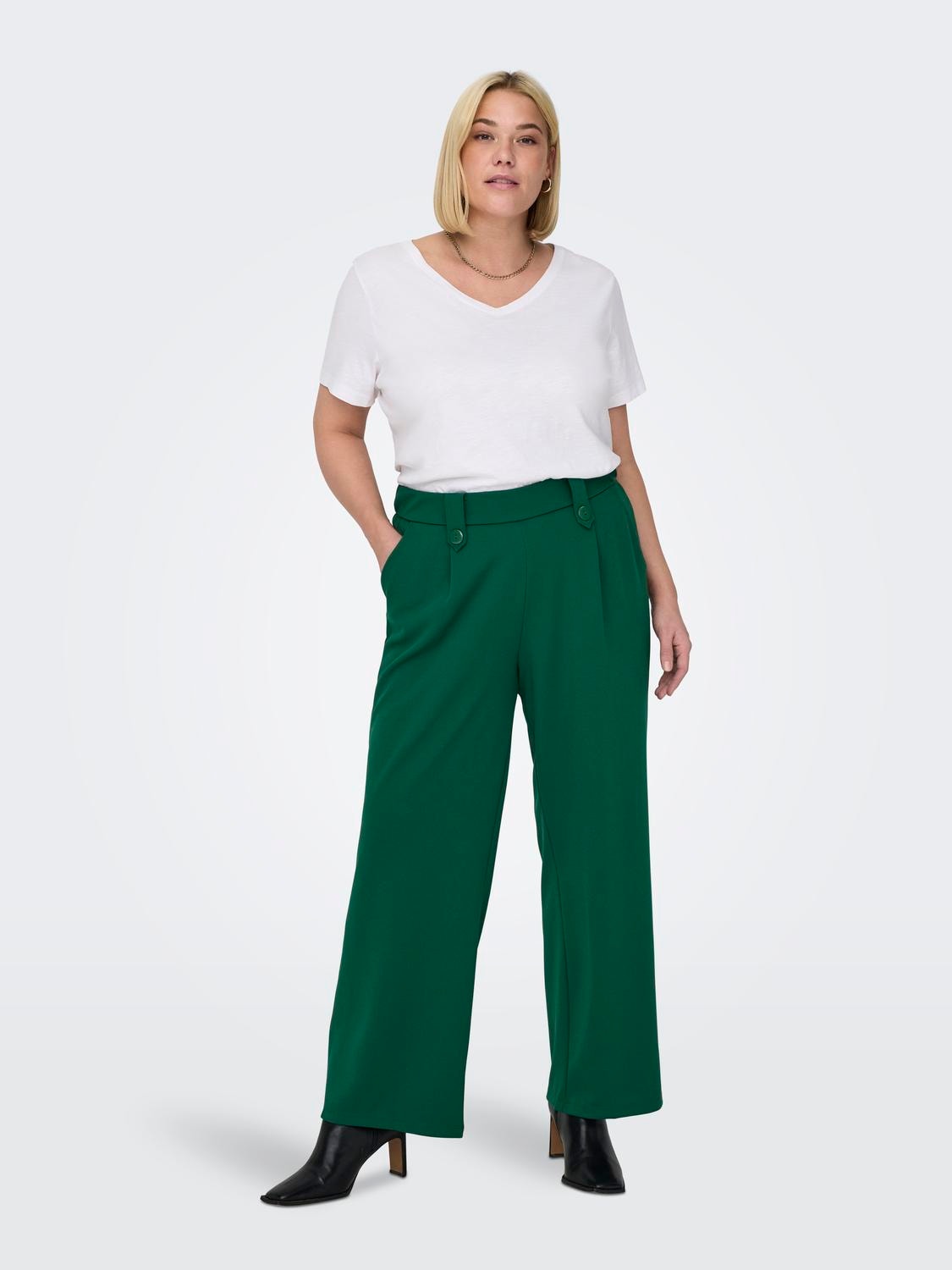 ONLY Pantalons Regular Fit Curve -Aventurine - 15293196