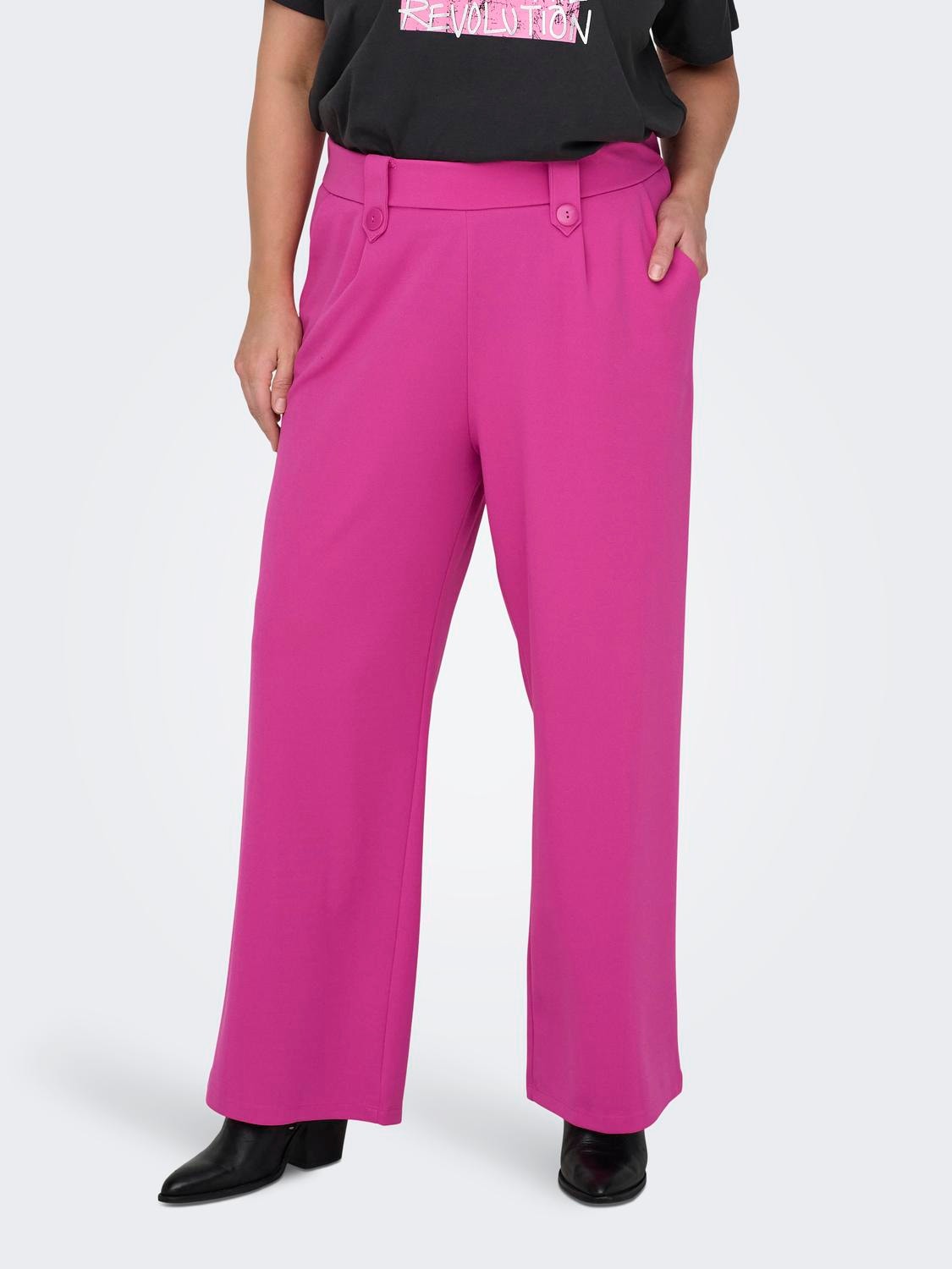 ONLY Regular Fit Curve Trousers -Raspberry Rose - 15293196