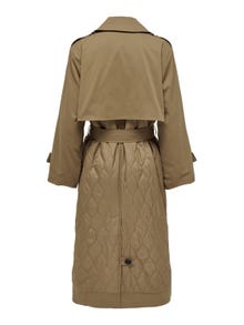 ONLY Trench-coats Col italien Poignets boutonnés -Otter - 15293269
