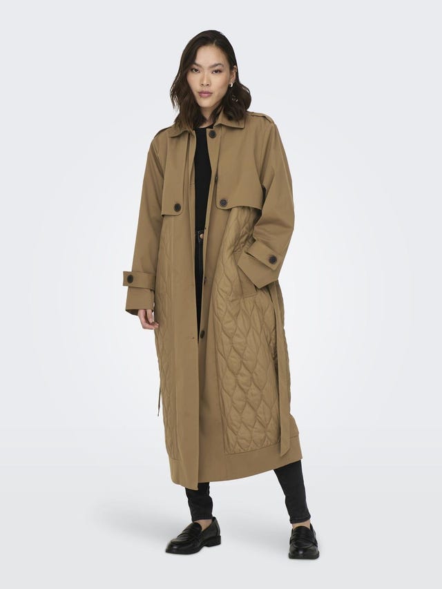 ONLY Spread collar Buttoned cuffs Trenchcoat - 15293269