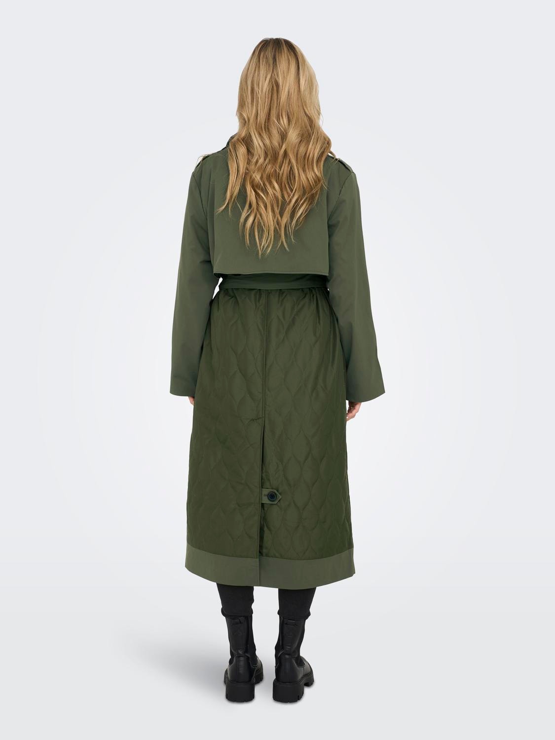 | ONLY® Green trench | Quilted coat Medium