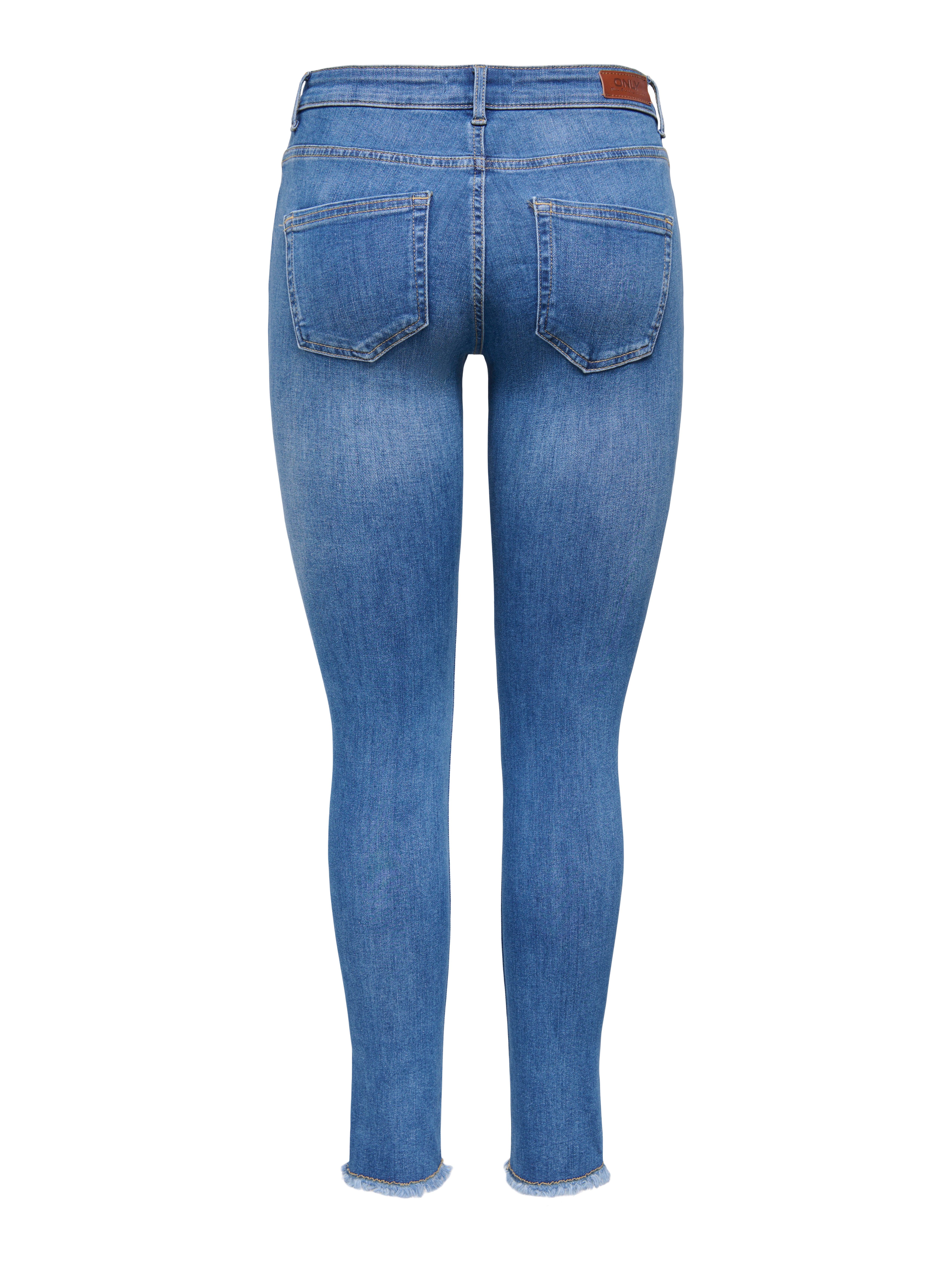 ONLBLUSH Mittlere Taille Skinny Fit Jeans | Mittelblau | ONLY®