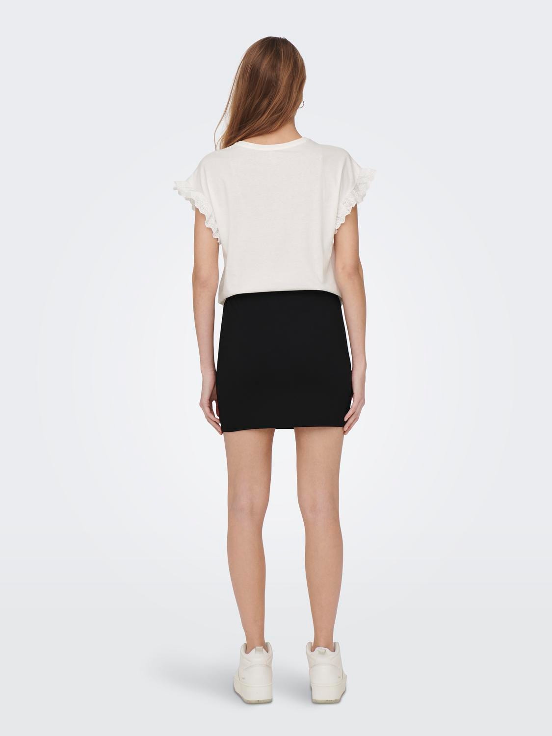 ONLY Mini Slit Skirt -Black - 15293293