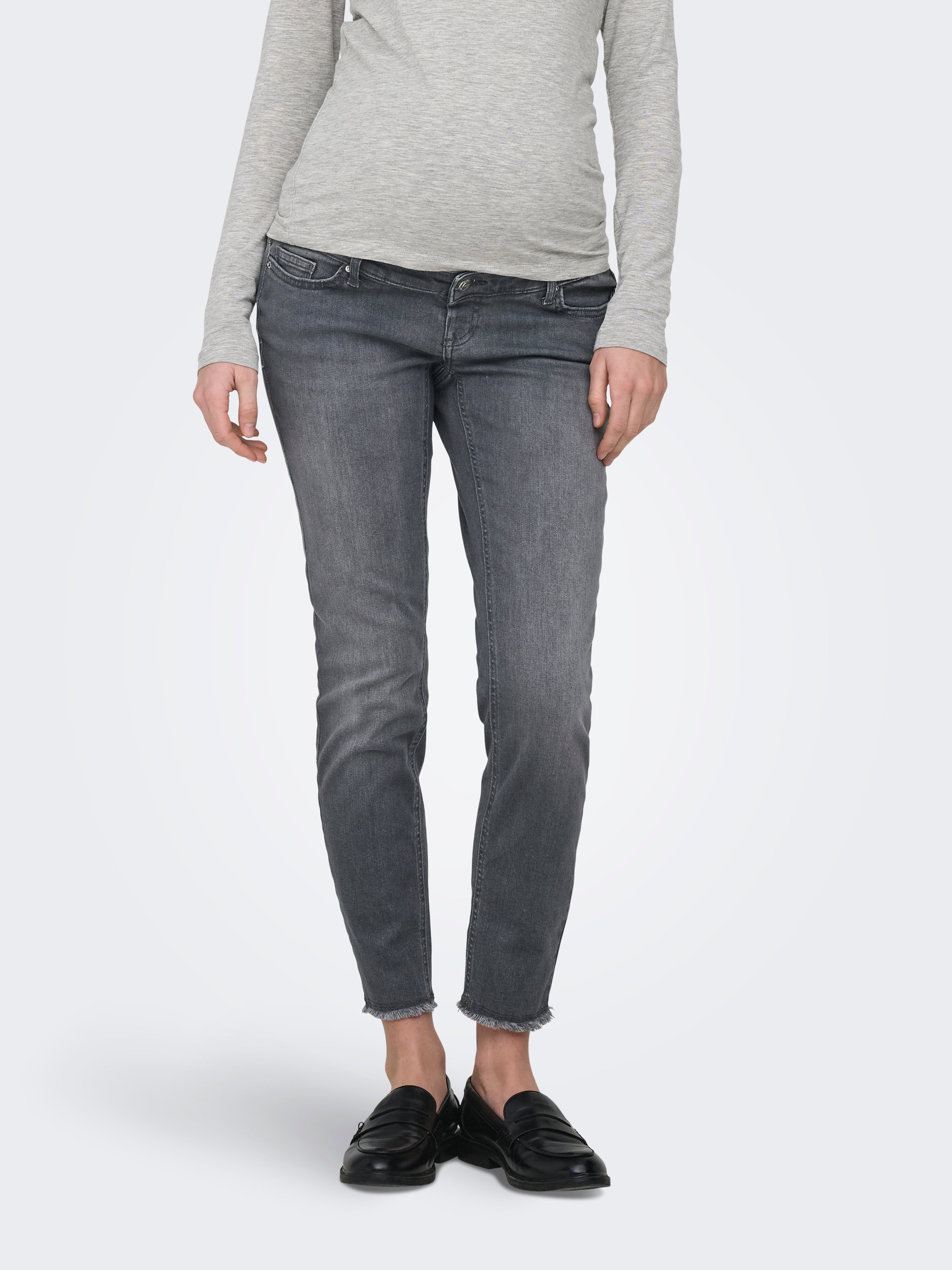 Olmblush Mittlere Taille Skinny Fit Knöchellang Jeans