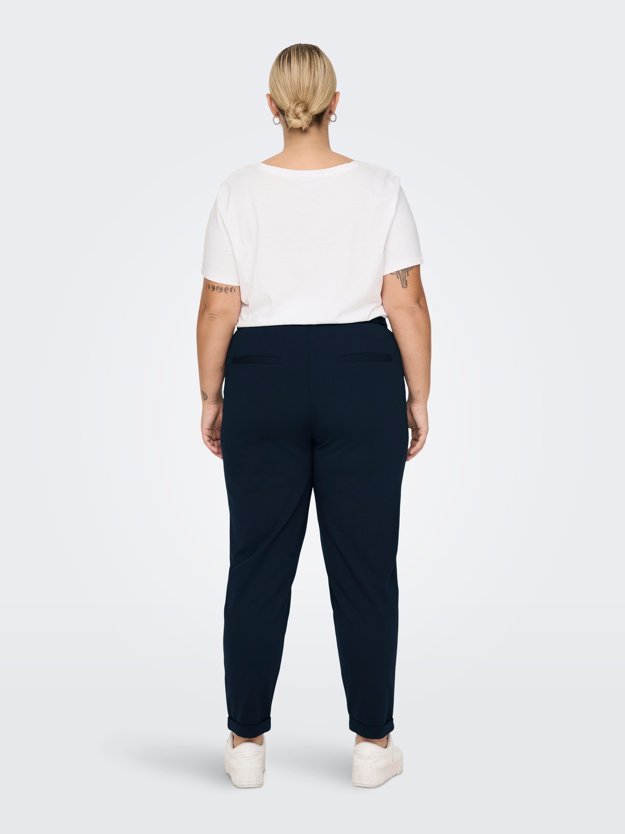 ONLY Curvy trousers with belt -Night Sky - 15293377