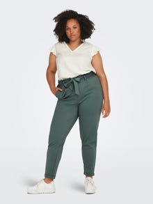 ONLY Pantalons Regular Fit Taille extra basse -Balsam Green - 15293377