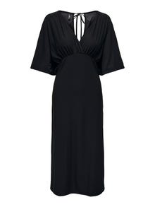 ONLY Regular Fit V-Neck Long dress -Black - 15293441