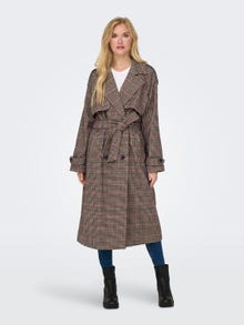 ONLY Lang trenchcoat -Dark Earth - 15293556