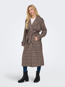 ONLY Trench-coats Col à revers -Dark Earth - 15293556