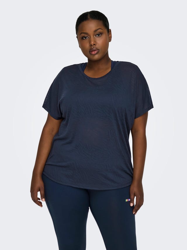 ONLY T-shirts Loose Fit Col rond Curve - 15293562