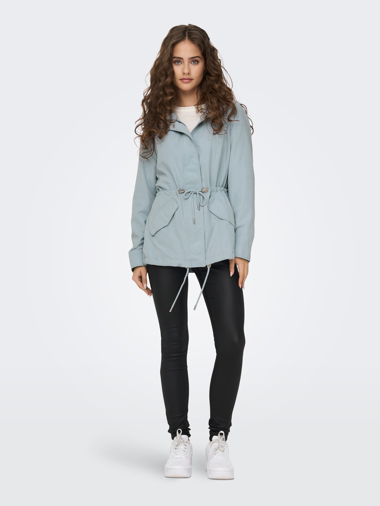 ONLY Solid color parka -Dusty Blue - 15293592