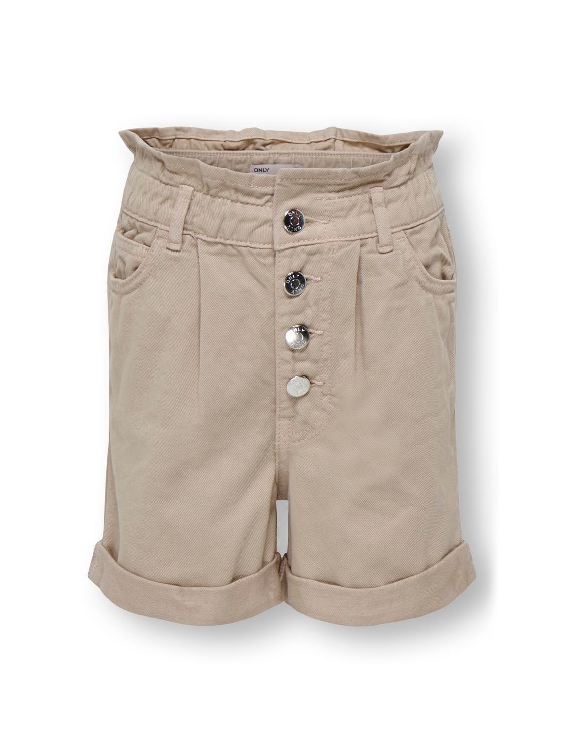 ONLY Baggy Fit Høy midje Shorts -Oxford Tan - 15293657