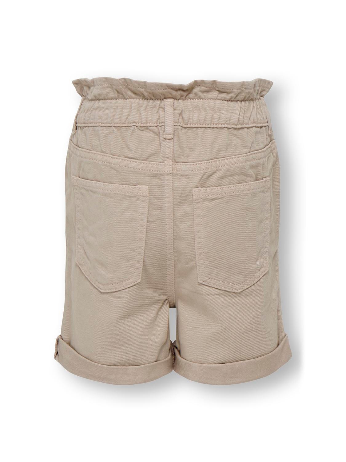 ONLY Baggy Fit Hohe Taille Shorts -Oxford Tan - 15293657