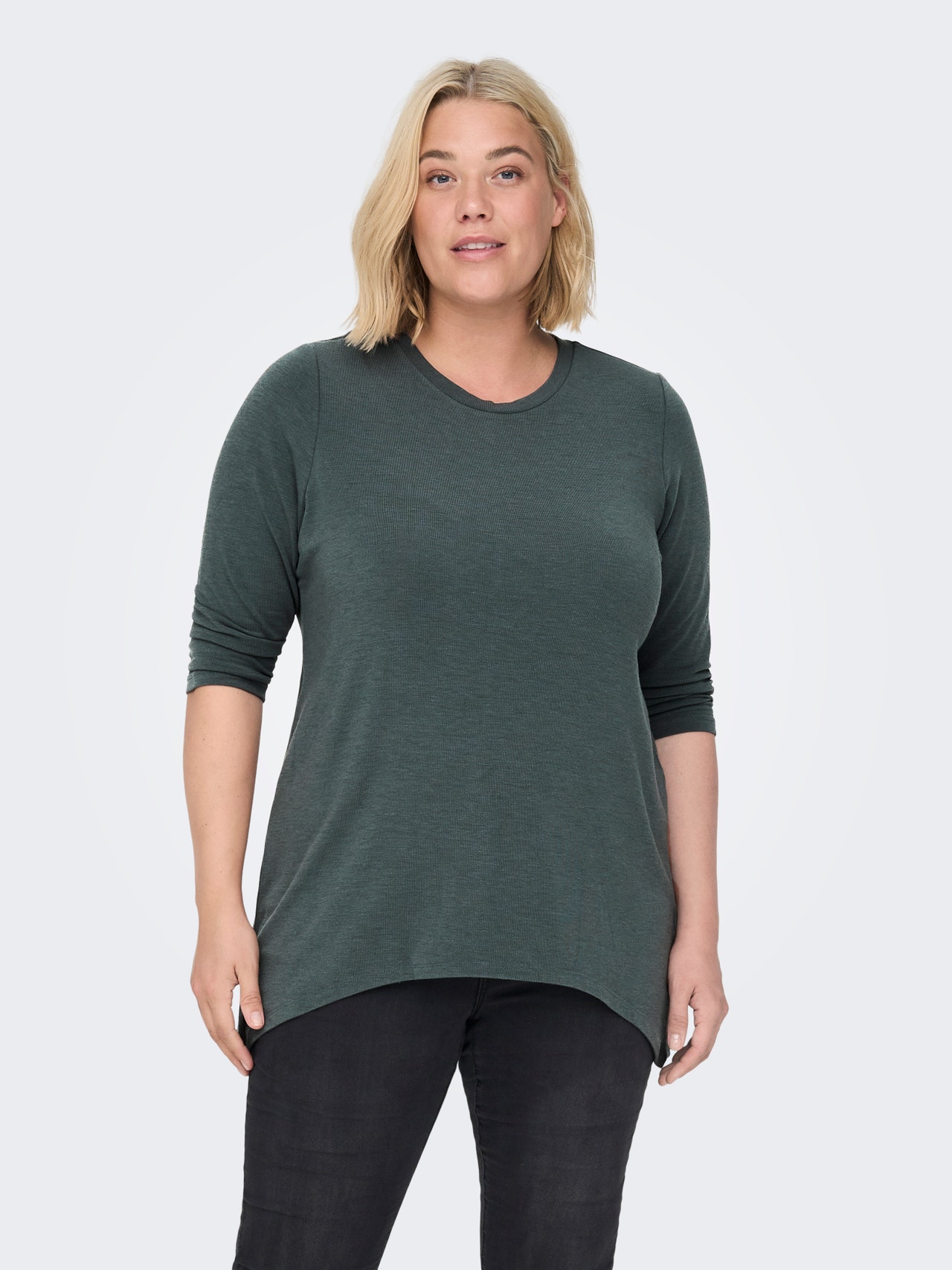 ONLY Curvy drapy Top -Balsam Green - 15293677