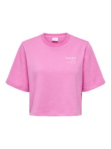 ONLY Regular Fit O-Neck Sweatshirt -Fuchsia Pink - 15293691