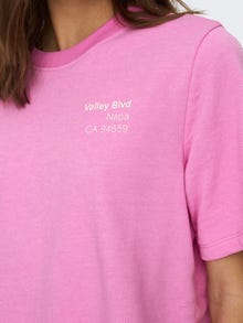 ONLY Regular Fit Round Neck Sweatshirt -Fuchsia Pink - 15293691