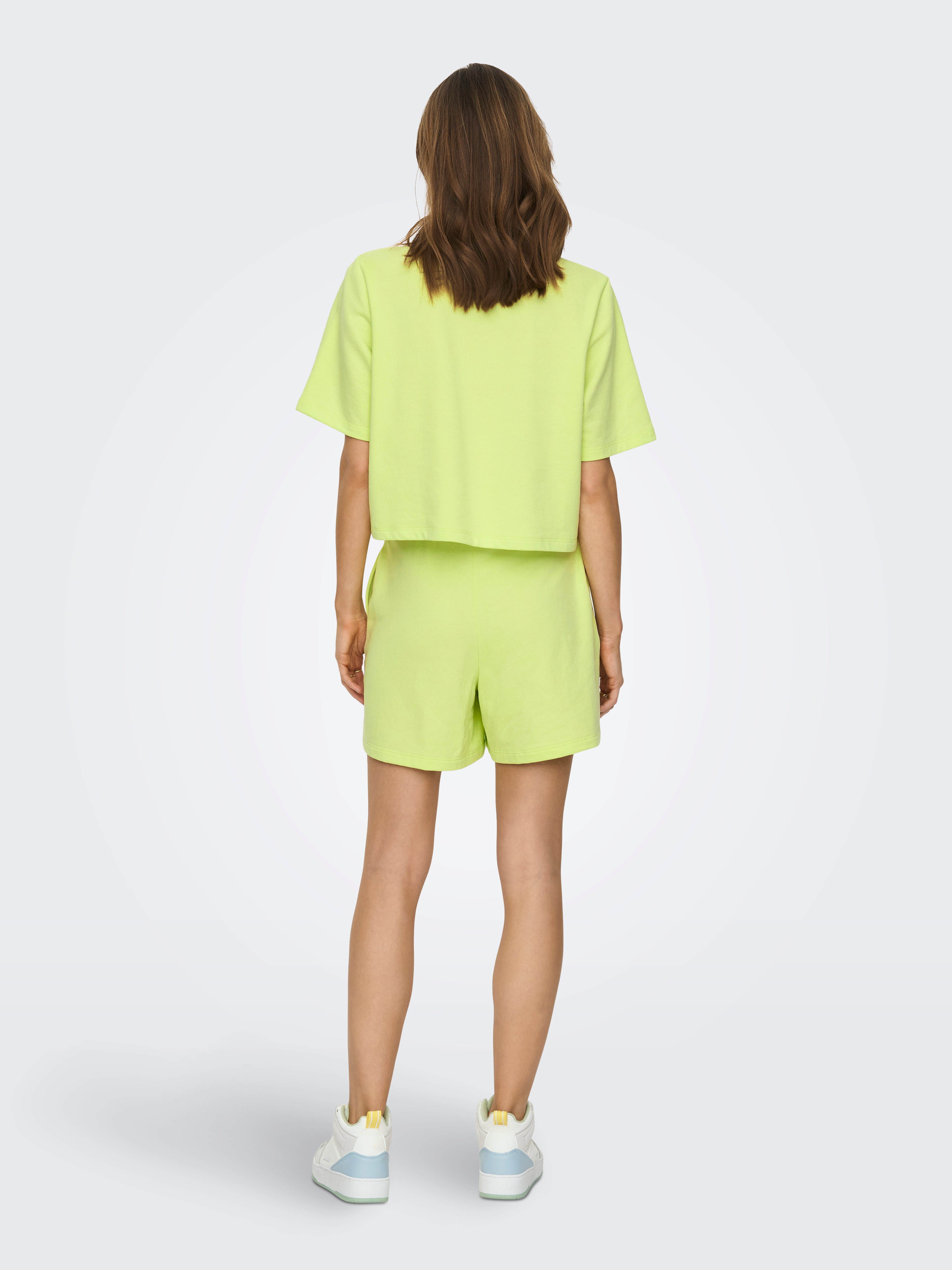 Lime green sales sweat shorts