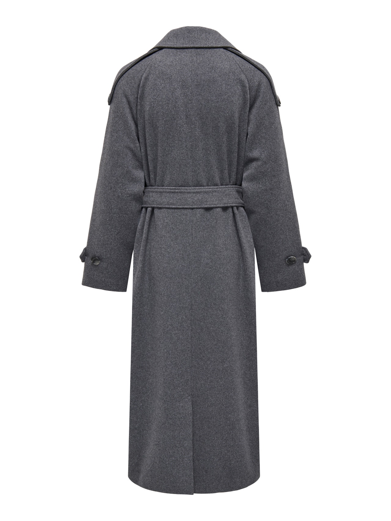 ONLY Classic long trench coat -Dark Grey Melange - 15293700