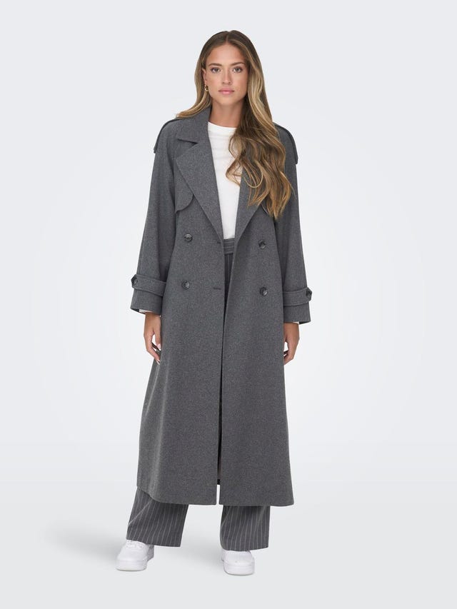 ONLY Reverse Buttoned cuffs Coat - 15293700