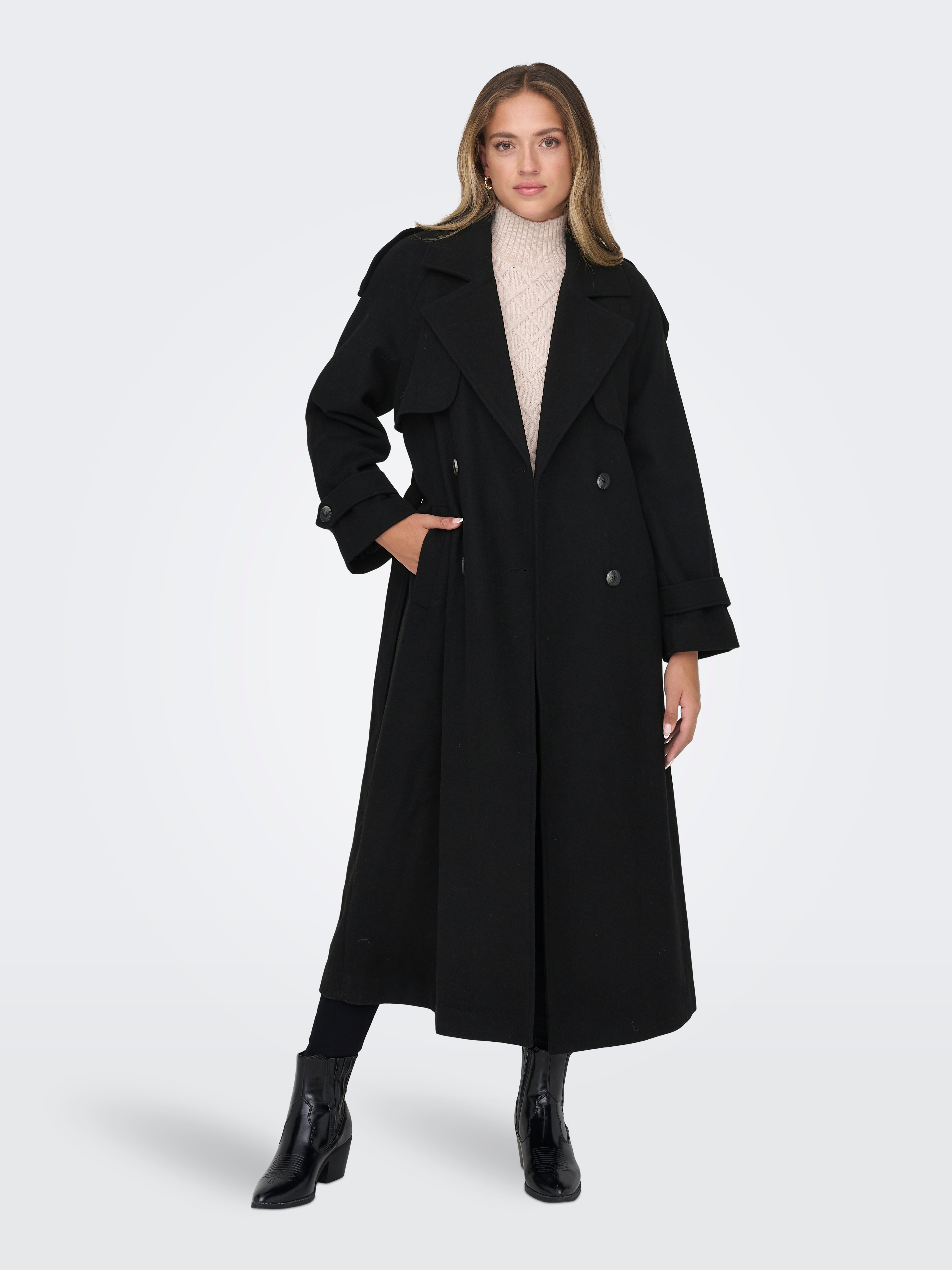 ONLMAISY Trench coat | Black | ONLY® 