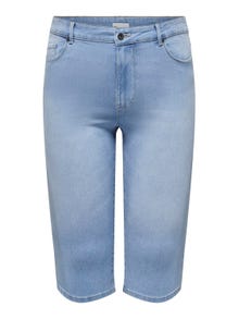 ONLY Shorts Skinny Fit Taille haute -Light Blue Denim - 15293832