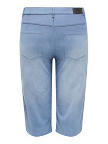 ONLY Skinny Fit Høy midje Shorts -Light Blue Denim - 15293832