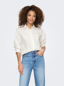 ONLY Shirt With Lace Details -Cloud Dancer - 15293886
