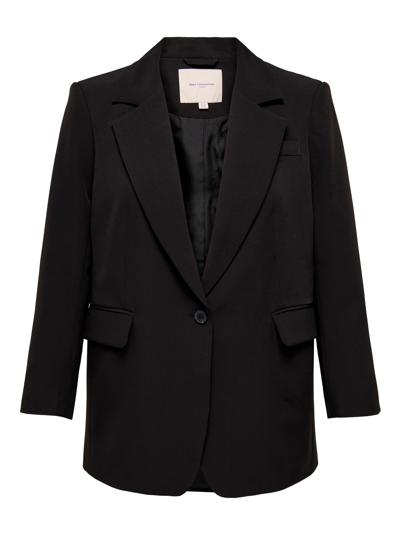 ONLY Curvy oversized reverse blazer -Black - 15293915