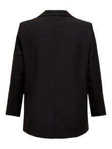 ONLY Curvy oversized reverse blazer -Black - 15293915