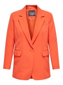 ONLY Curvy Oversized revers blazer -Flame - 15293915