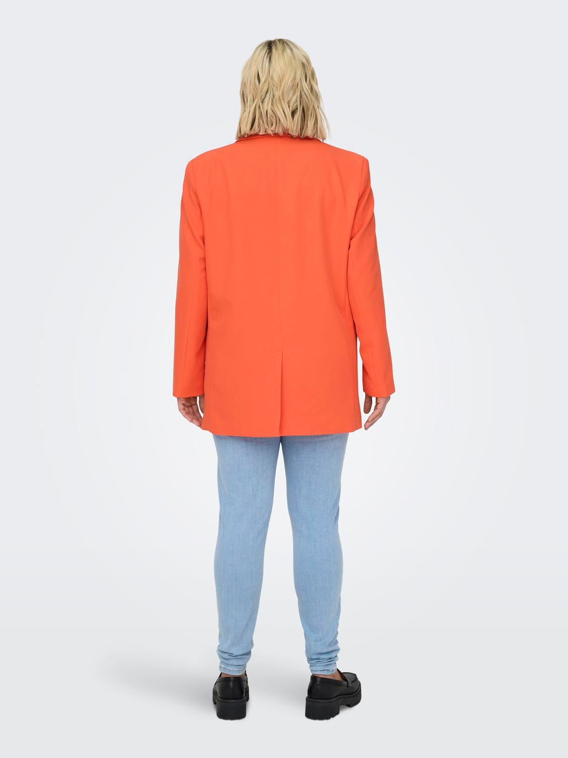 ONLY Oversized fit Revers met inkeping Curve Blazer -Flame - 15293915