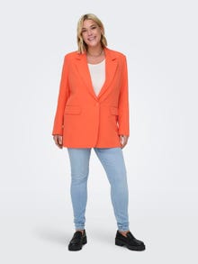 ONLY Curvy Oversized revers blazer -Flame - 15293915