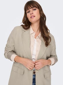 ONLY Blazers Oversize Fit Col à revers Curve -Oxford Tan - 15293916