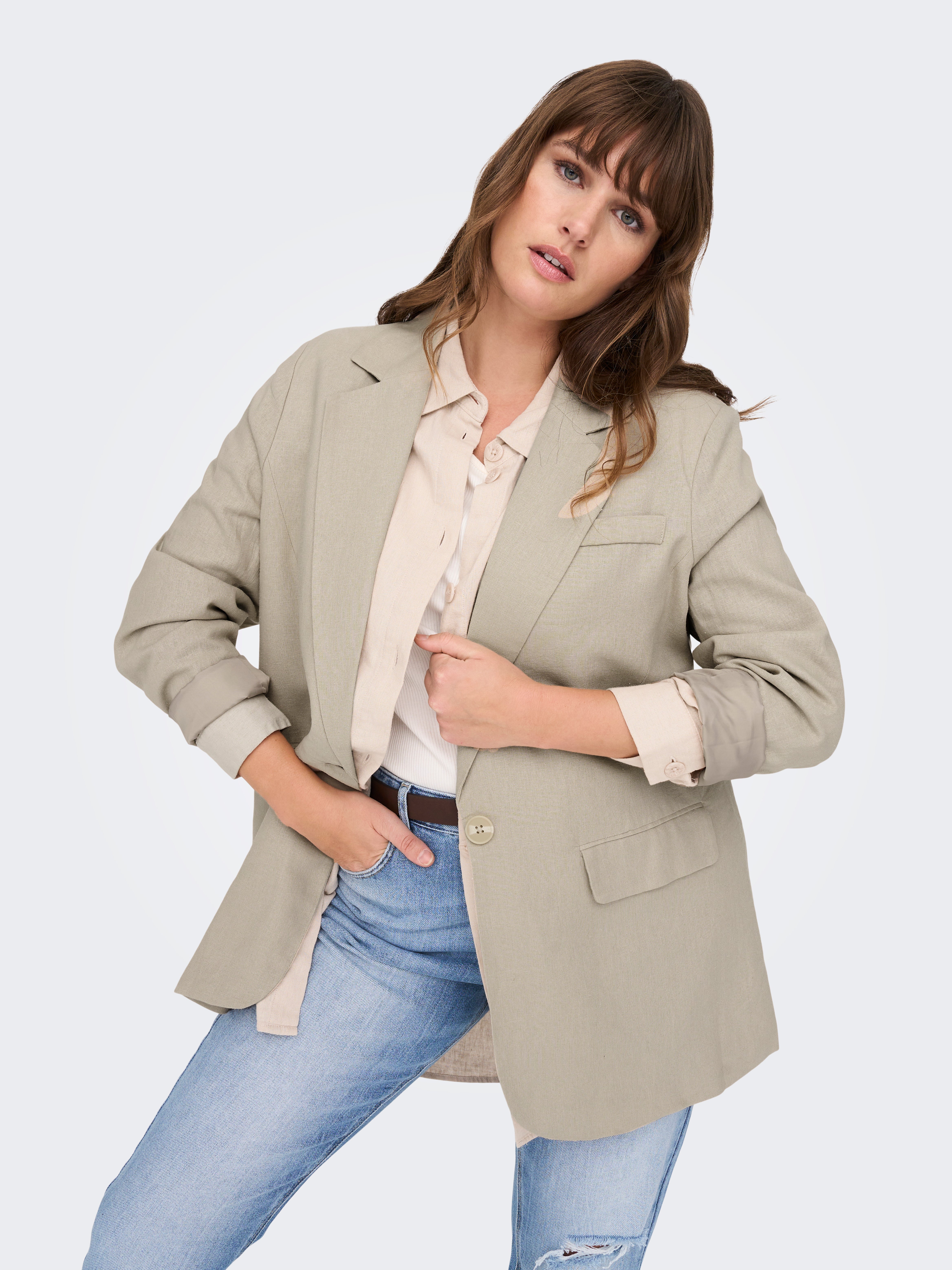 Light tan 2024 blazer womens