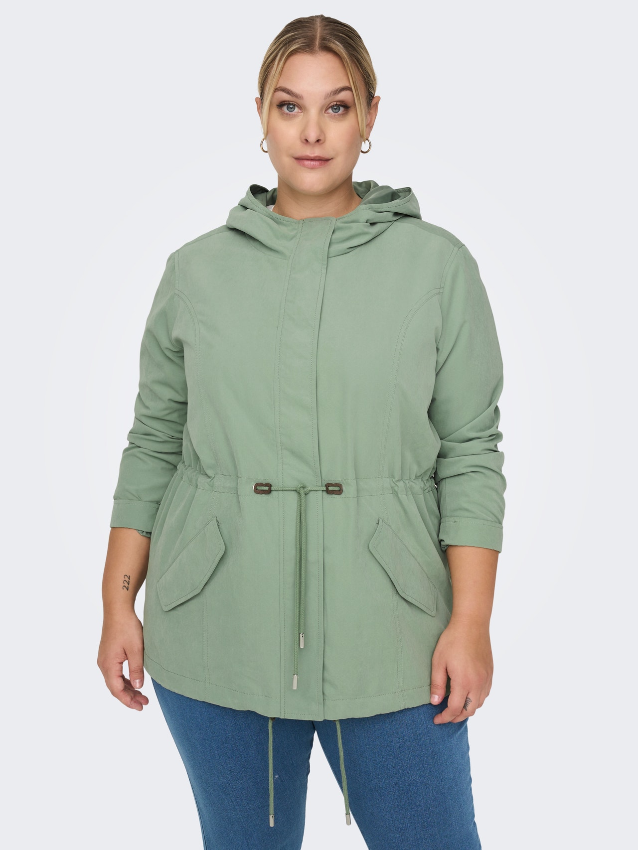 ONLY Curvy Overgangs Parka -Hedge Green - 15293934