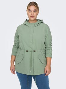 ONLY Curvy Overgangs Parka -Hedge Green - 15293934
