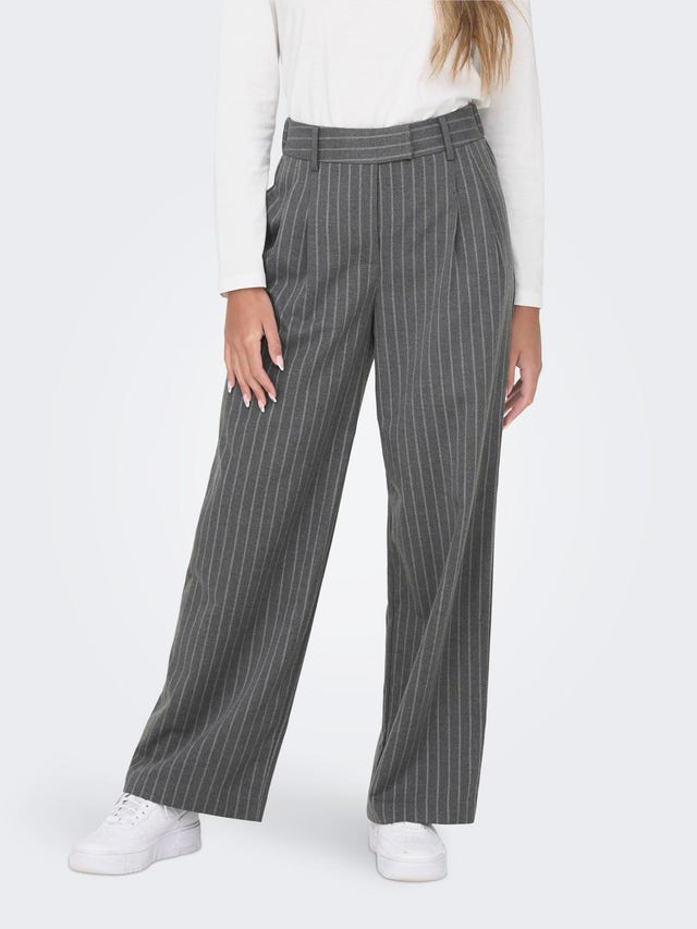 ONLY Wide trousers with stripes - 15293947