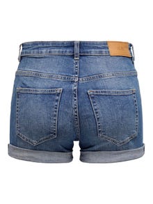 ONLY Tight Fit Mid waist Destroyed hems Shorts -Medium Blue Denim - 15293951