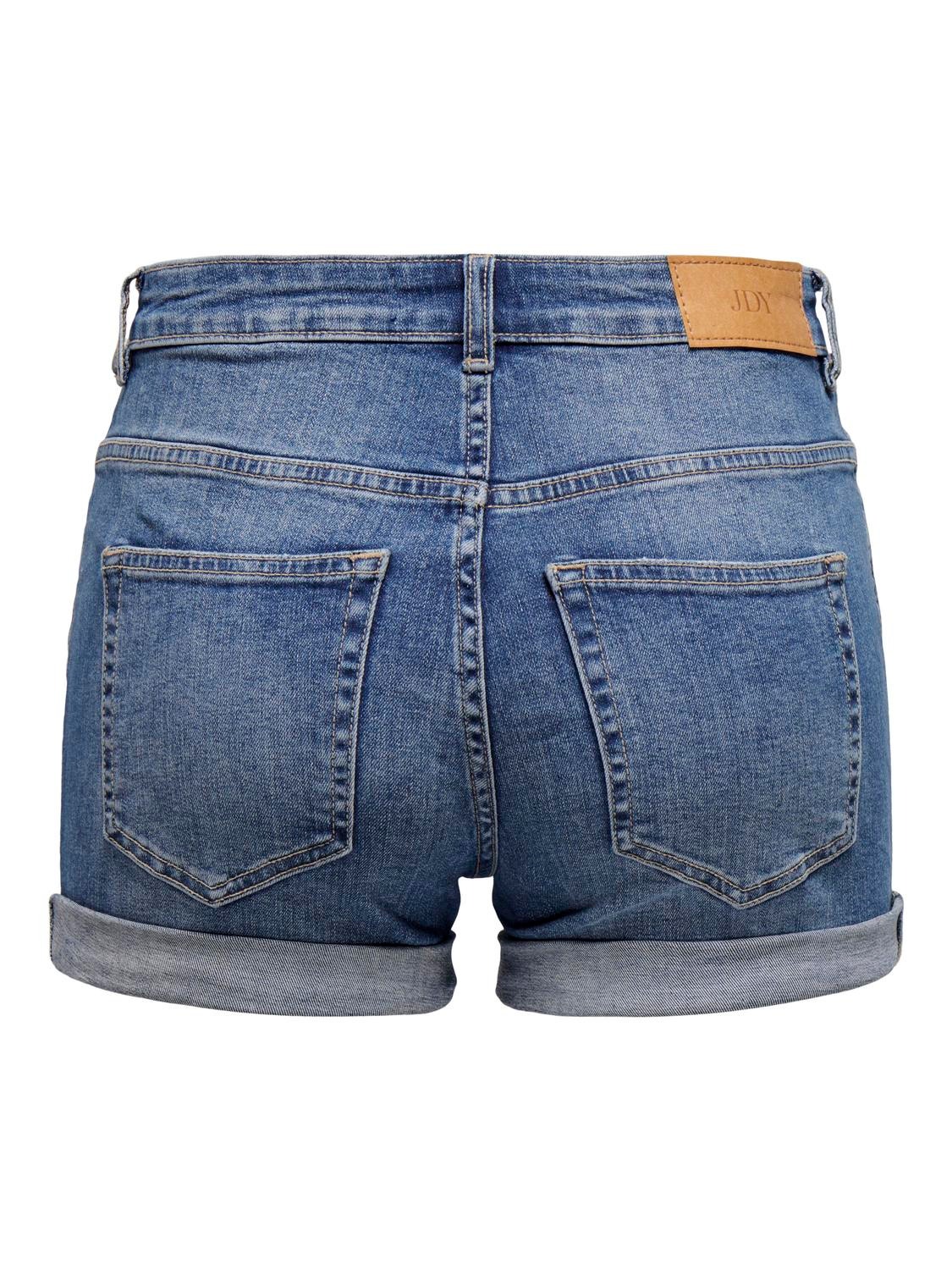 ONLY Tight Fit Mid waist Destroyed hems Shorts -Medium Blue Denim - 15293951