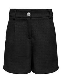 ONLY Regular Fit Mid waist Shorts -Black - 15293952