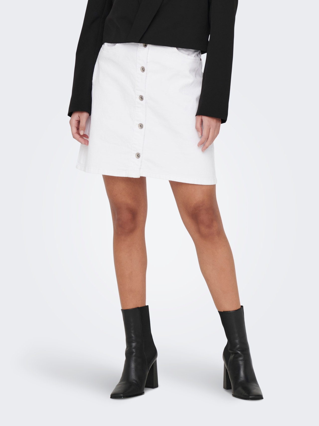 ONLY Denim Mini Skirt -White - 15293956