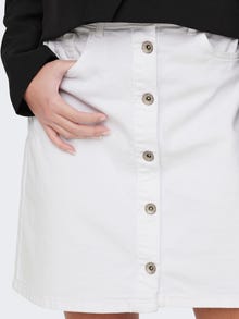ONLY Denim Mini Skirt -White - 15293956