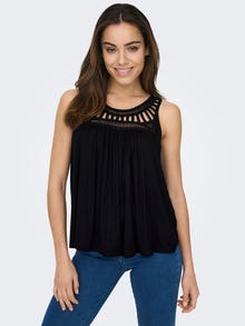 ONLY o-neck top -Black - 15293996